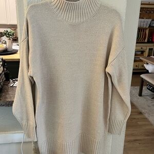 Zenana Outfitters Cream Sweater Dress